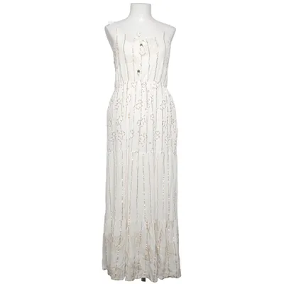 Maxi dress (White, Gold) from Corte Hindu Viscose