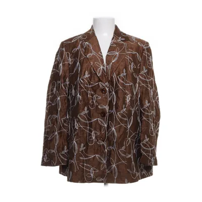 Blazer (Brown, White) from Frankenwälder Linen, Nylon, Acetate