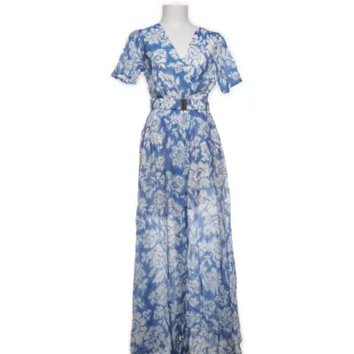 Långklänning (Blå, Vit, Flerfärgad) från Gusto Polyamid, Viskos