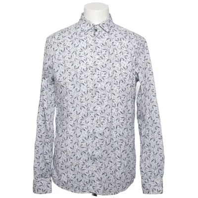 Skjorte (Hvid, Blå) fra Tailored Originals Bomuld, Elastan