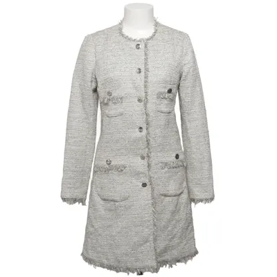 Coat (Gray, White) from Veronica Virta Cotton, Polyamide, Polyester