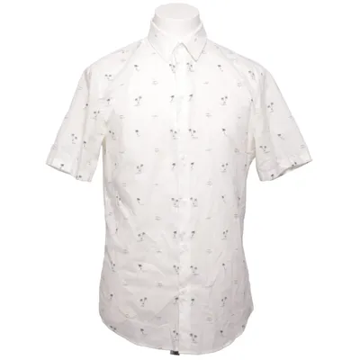 Korte mouwen shirt (Wit, Meerkleurig) van H&M Man Polyester, Katoen