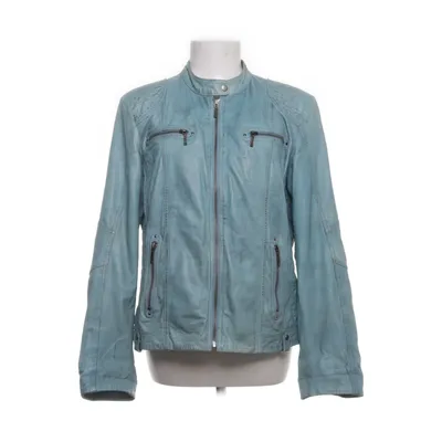 Leather jacket (Beige) from Jilani Collection Polyester, Leather