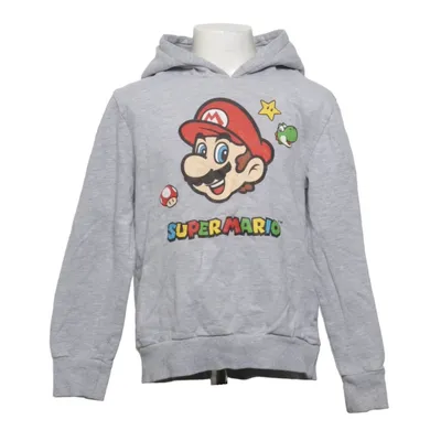 Sweat à capuche (Gris, Multicolore) de Super Mario Coton, Polyester