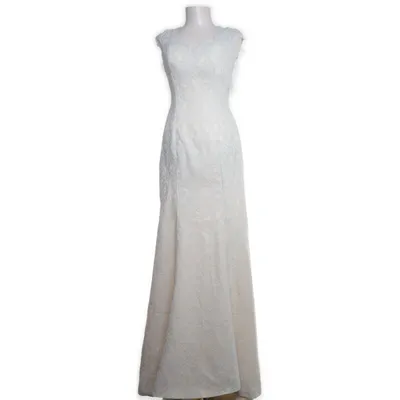 Aftonklänning (Blå, Benvit)