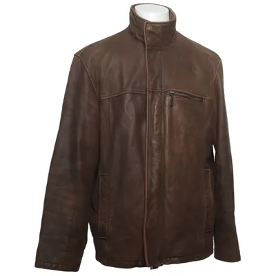 Veste en cuir (Marron) de Engbers Cuir, Polyester