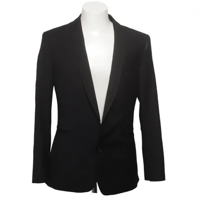 Smoking blazer (Zwart) van Dressmann Polyester, Viscose