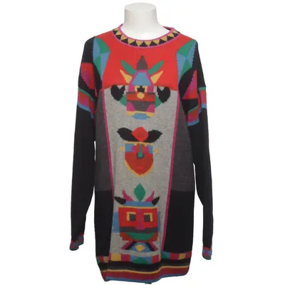 Sweater (Black, Multicolored) Acrylic, Wool