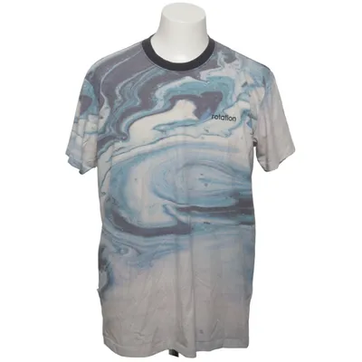 T-shirt (Bleu, Blanc, Multicolore) de Rotation Coton, Polyester