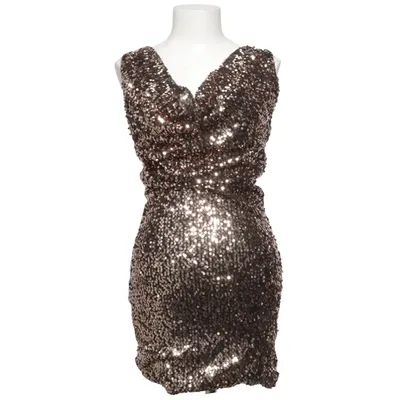 Robe de cocktail (Marron) de Needle & Thread Élasthane, Polyester