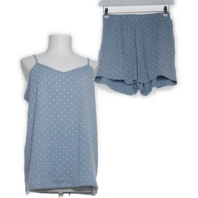 Pyjamas (Blå, Vit) från Nightwear Bomull, Elastan