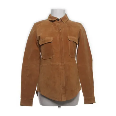 Leren jack (Bruin) van Zara Woman Leer