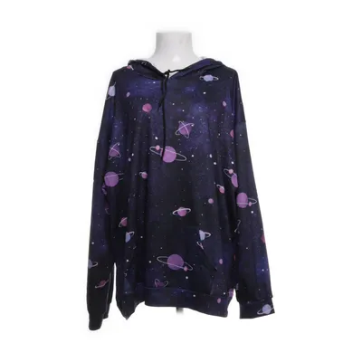 Hoodie (Purple, Multicolored) from Shein Curve Polyester