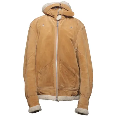 Shearlingjakke (Beige, Gul) fra Human Scales Læder, Polyester