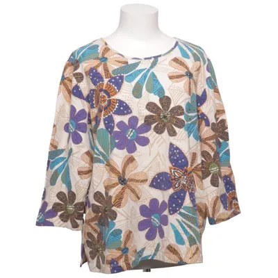 Top (Beige, Meerkleurig) van Alfred Dunner Katoen, Elastaan