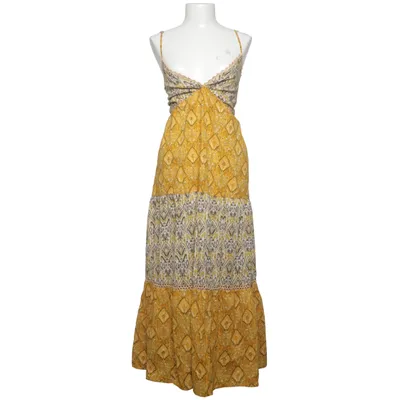 Robe longue (Jaune, Blanc) de Zara Coton