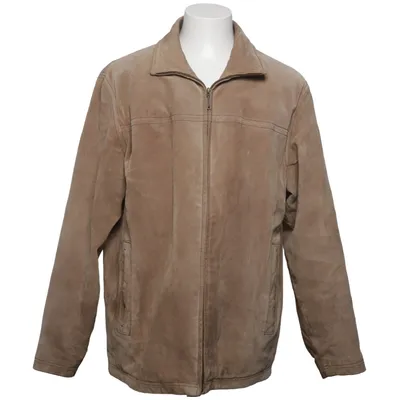 Læderjakke (Beige) fra Redwood Outdoor Sportswear Læder, Polyester