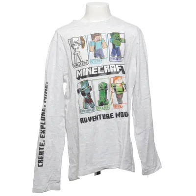Långärmad t-shirt (Grå, Flerfärgad) från Minecraft Bomull, Viskos
