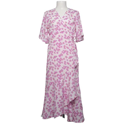 Slå-om-kjole (Hvid, Lilla) fra Pernilla Wahlgren Design Polyester