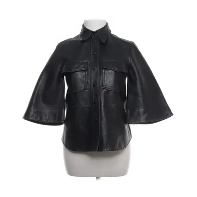 Leather jacket (Black) from Ganni Leather
