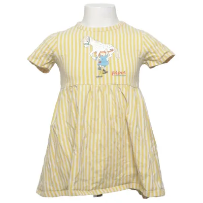 Dress (Yellow, White) from Pippi Långstrump Cotton, Elastane