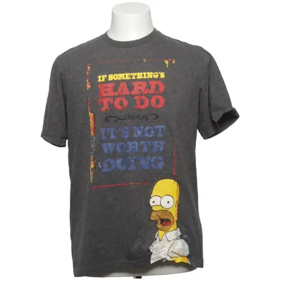 T-shirt (Gray, Multicolored) from The Simpsons Cotton, Polyester