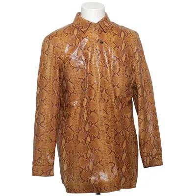 Veste en cuir (Marron, Jaune) de Genny Cuir