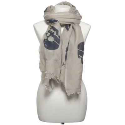 Shawl (Beige, Black) from Becksöndergaard Silk, Wool