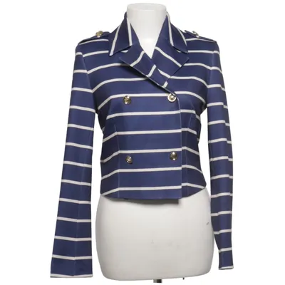 Blazer (Bleu, Blanc) de Cuplé Élasthane, Polyester