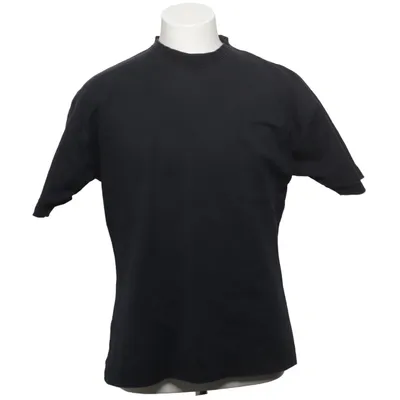 T-shirt (Zwart) van Manbasic Katoen