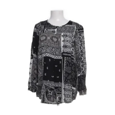 Blouse (Black, Gray) from Vanting Viscose
