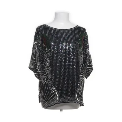 Top (Black, Silver) from Frank Usher Silk, Viscose