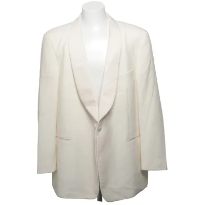 Veste de smoking (Blanc) de Turo Tailor Polyester, Laine