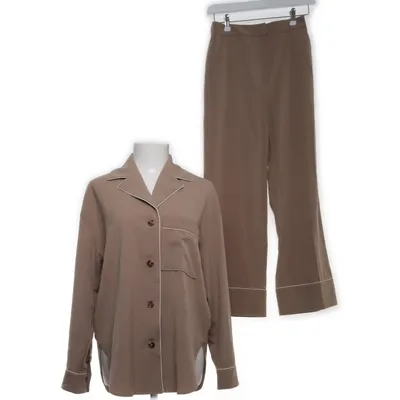 Set (Bruin) van Second Female Katoen, Elastaan, Polyester, Viscose