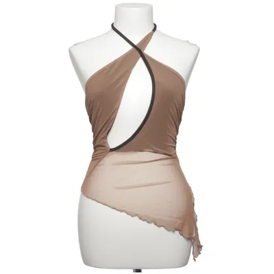 Halternecktopp (Brun, Svart) från Tiger Mist Elastan, Polyester, Viskos