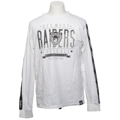 Langærmet t-shirt (Hvid, Sort) fra NFL Bomuld