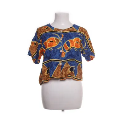 Kortärmad skjorta (Blå, Orange, Brun, Gul) från Top Model Viskos