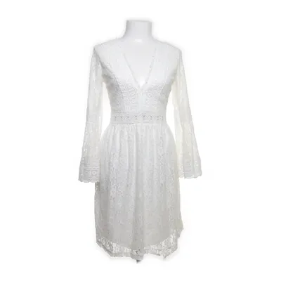 Jurk (Wit) van Vintage Dressing Elastaan, Polyester