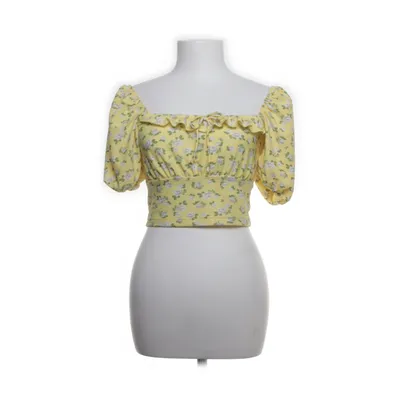 Crop top (Gul, Flerfärgad) från Miss Selfridge Elastan, Polyester