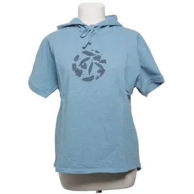 Korte mouwen capuchon sweater (Blauw) van Grüne Erde Katoen