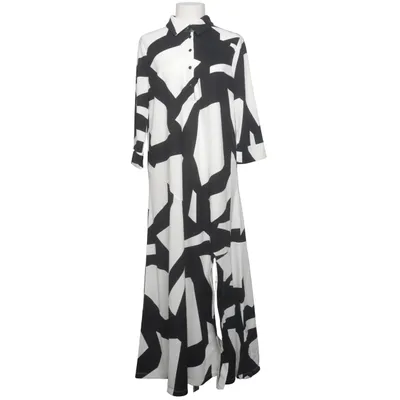 Skjortekjole (Sort, Hvid) fra Rick Cardona Polyester, Viscose