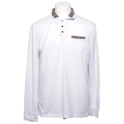 Polo shirt (White, Brown) from Coofandy Cotton, Elastane, Polyester