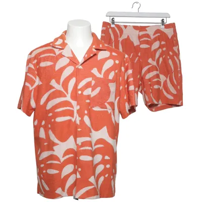Korte mouwen shirt (Oranje, Wit) van H&M Man Katoen, Polyester