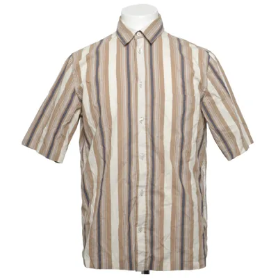 Short sleeve shirt (Brown, White, Blue) from Samsøe & Samsøe Cotton, Polyamide, Polyester