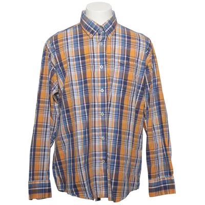 Overhemd (Blauw, Geel, Wit) van Bluewear Katoen