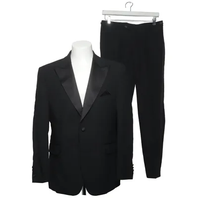 Suit (Black) from Royal Black Elastane, Polyester, Wool