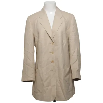 Blazer (Beige, Wit) van Hucke Acetaat, Polyamide, Viscose