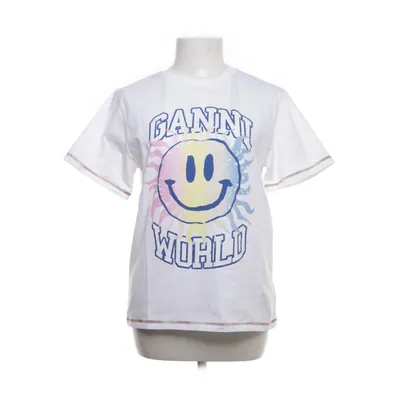 T-shirt (Wit) van Ganni Organisch katoen, Polyester