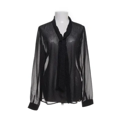 Pussy bow blouse (Black, White) from Hema