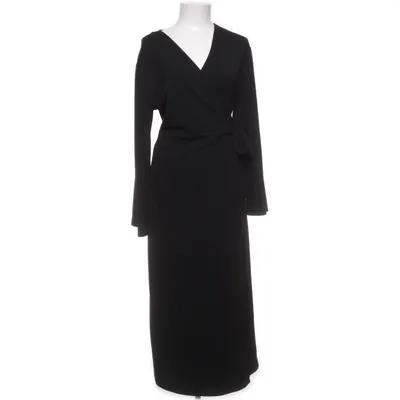 Wrap dress (Black) from Visual Clothing Project Elastane, Metallic fiber, Polyester